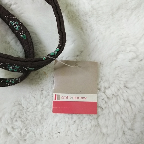 Croft & Barrow Brown Quilted Bag With Paisley Design NWT - Picture 5 of 7